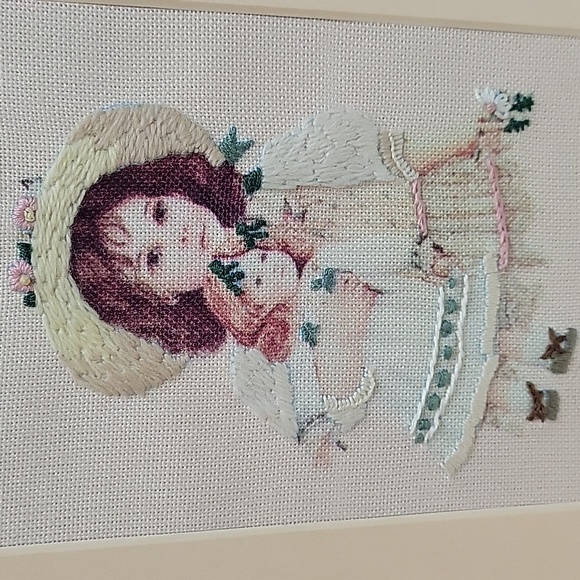 Lot of 2 Jan Hagara Cross Stitch Completed, Wall Hanging Art 11" x 9" Framed - Picture 11 of 17